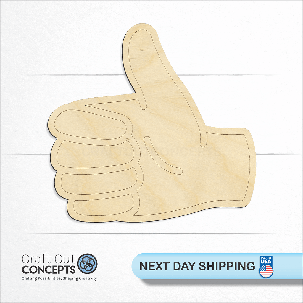 Craft Cut Concepts logo and next day shipping banner with an unfinished wood ASL Sign Lanquage Number 10 craft shape and blank