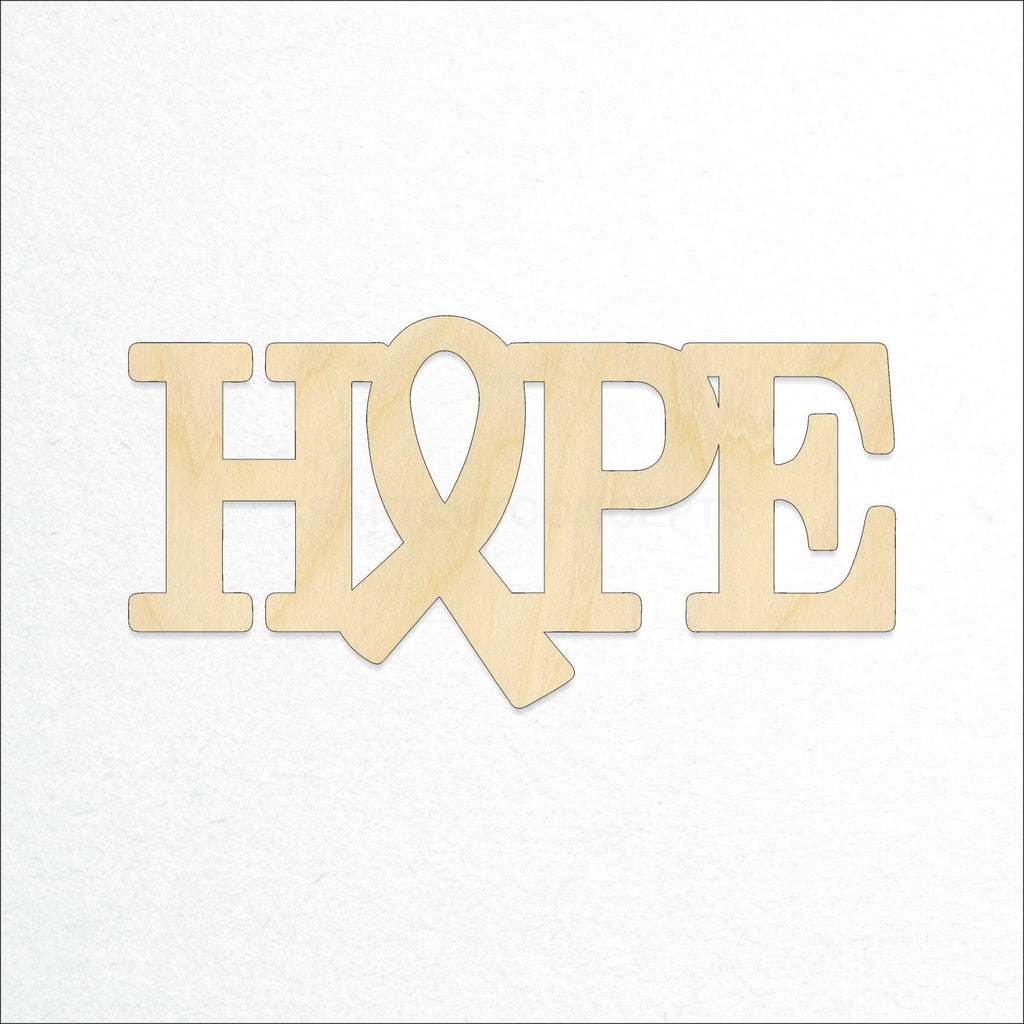 A Product photo showing our laser cut Hope Ribbon Craft Shape available for purchase.