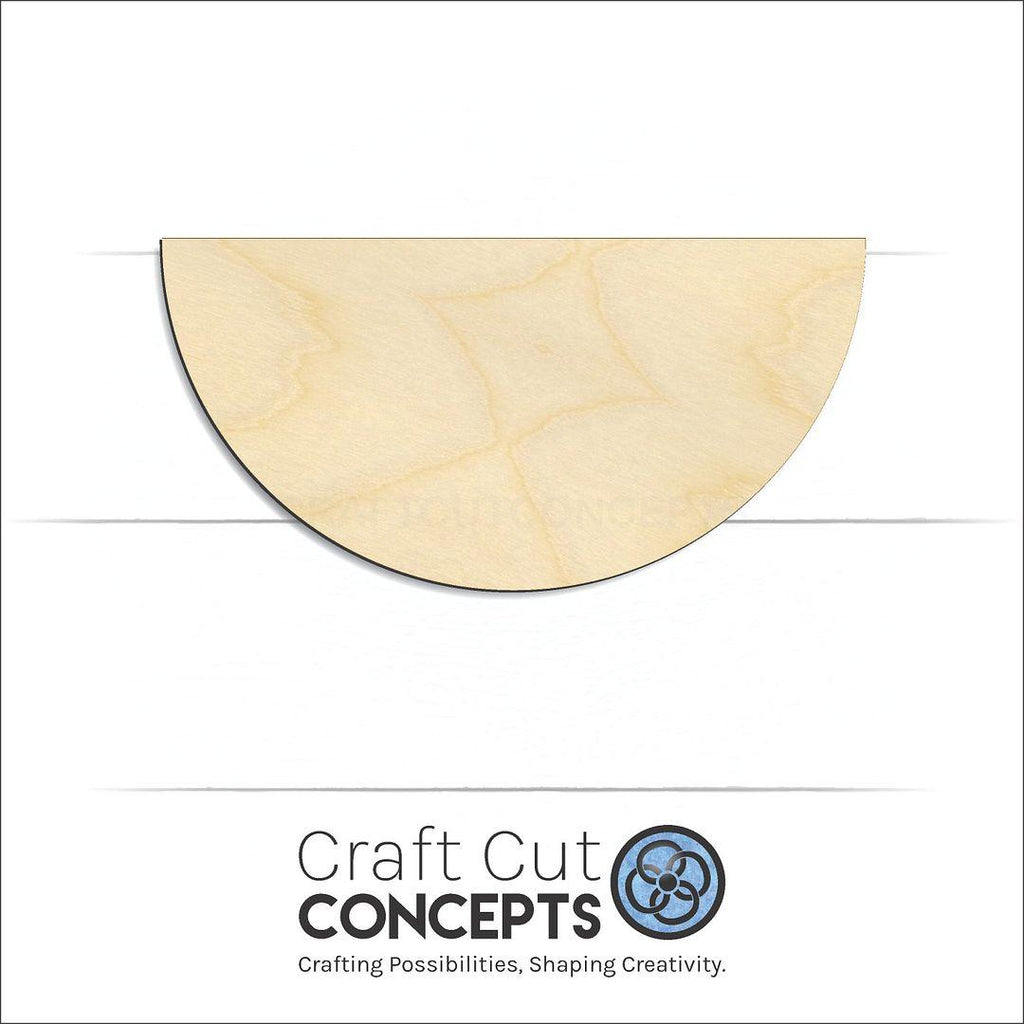 Craft Cut Concepts Logo under a wood Semi Circle craft shape and blank