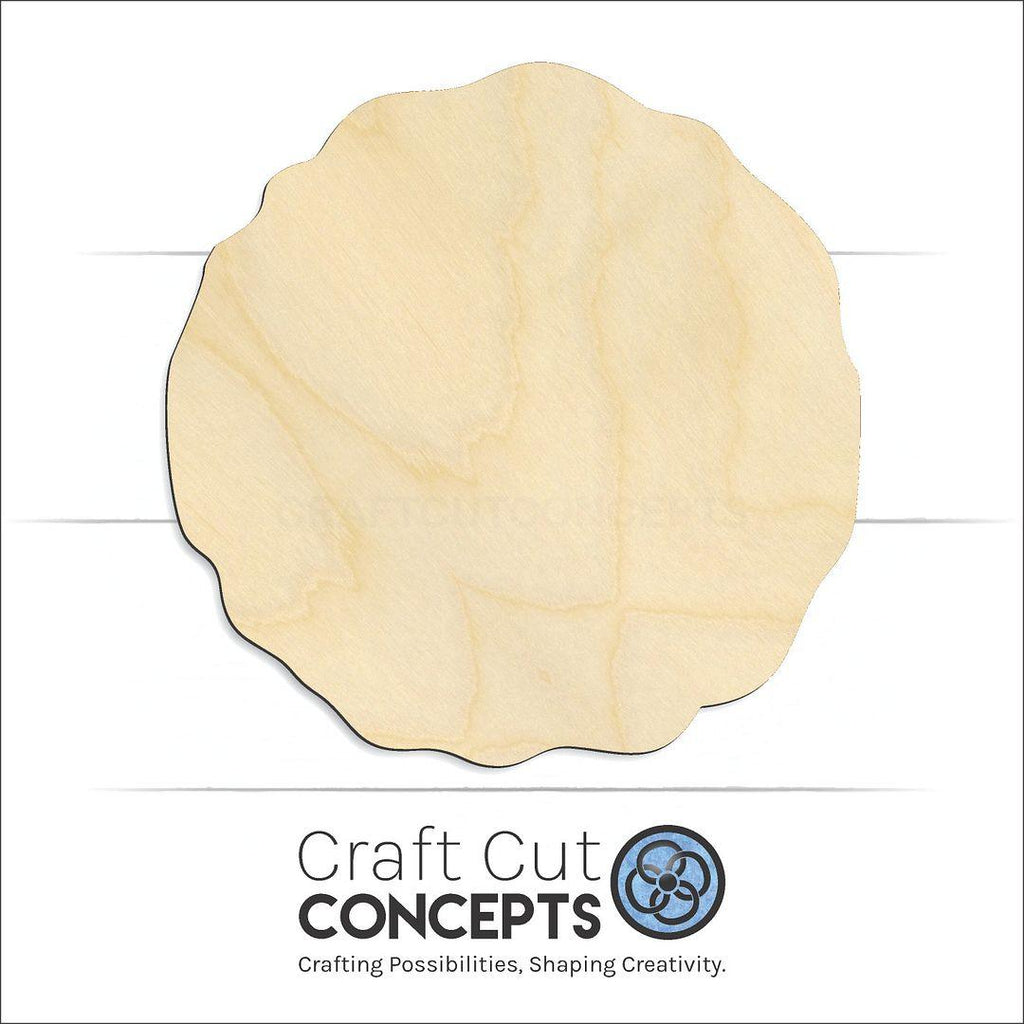 Craft Cut Concepts Logo under a wood Rough Circle craft shape and blank