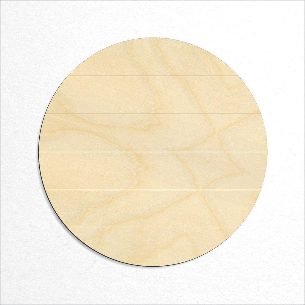 Wooden Faux Shiplap Circle craft shape available in sizes of 1 inch and up