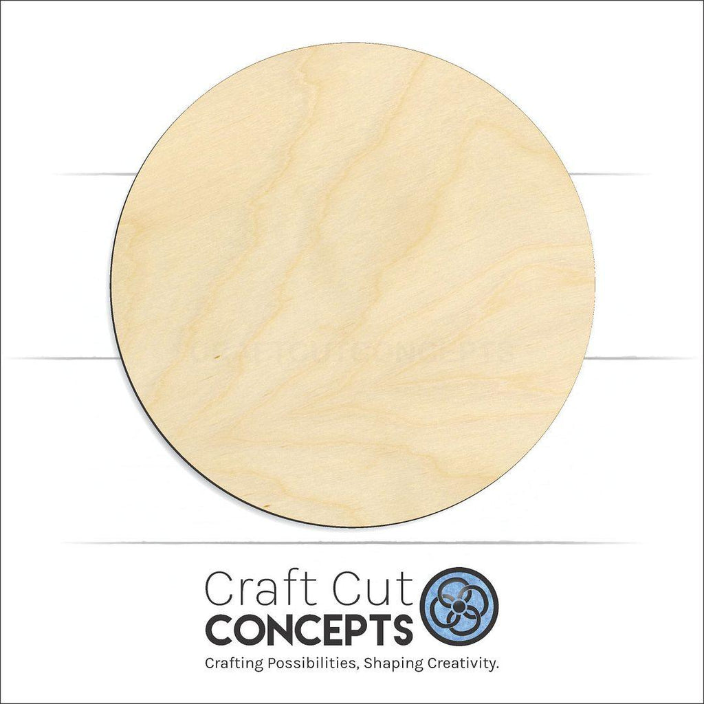 Craft Cut Concepts Logo under a wood Circle craft shape and blank