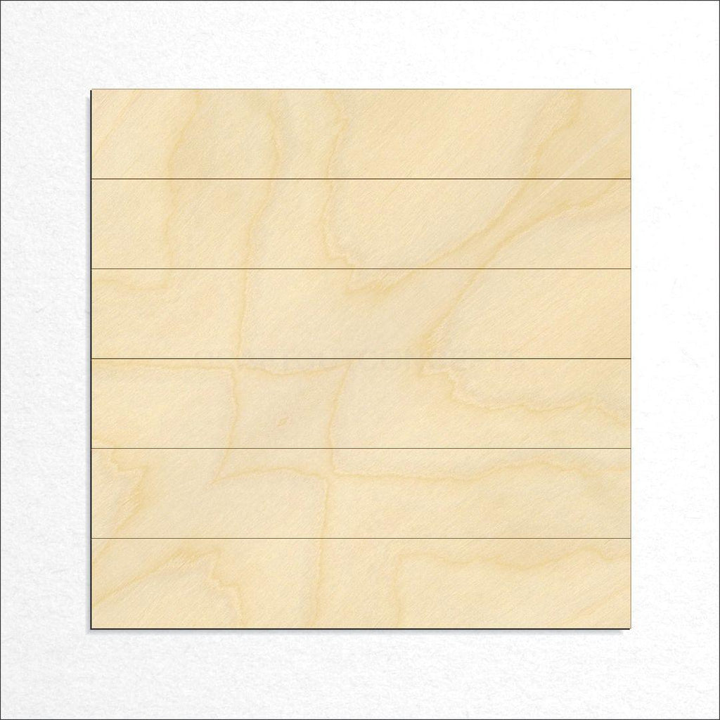 Wooden Faux Shiplap Square craft shape available in sizes of 1 inch and up