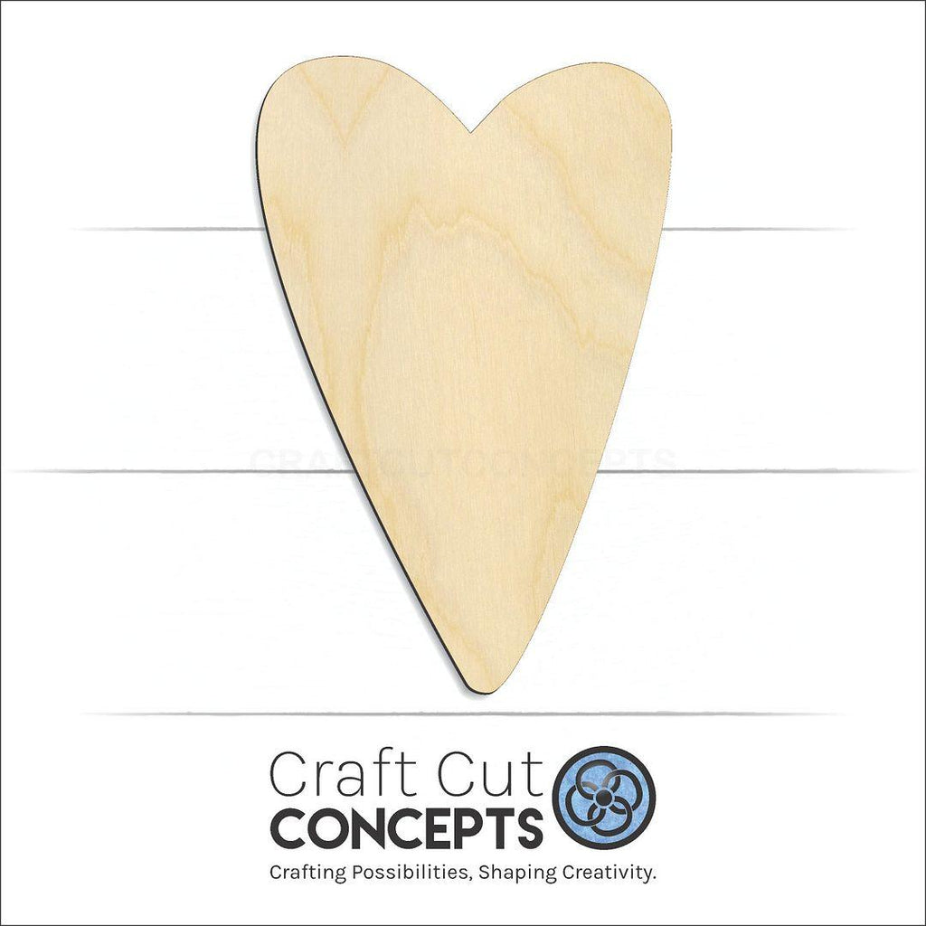 Craft Cut Concepts Logo under a wood Primitive Heart craft shape and blank