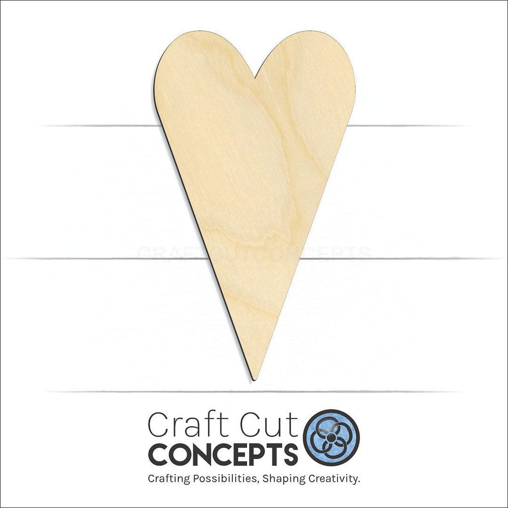 Craft Cut Concepts Logo under a wood Primitive Heart craft shape and blank