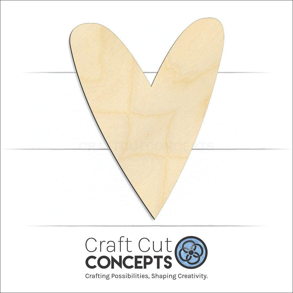 Craft Cut Concepts Logo under a wood Heart craft shape and blank