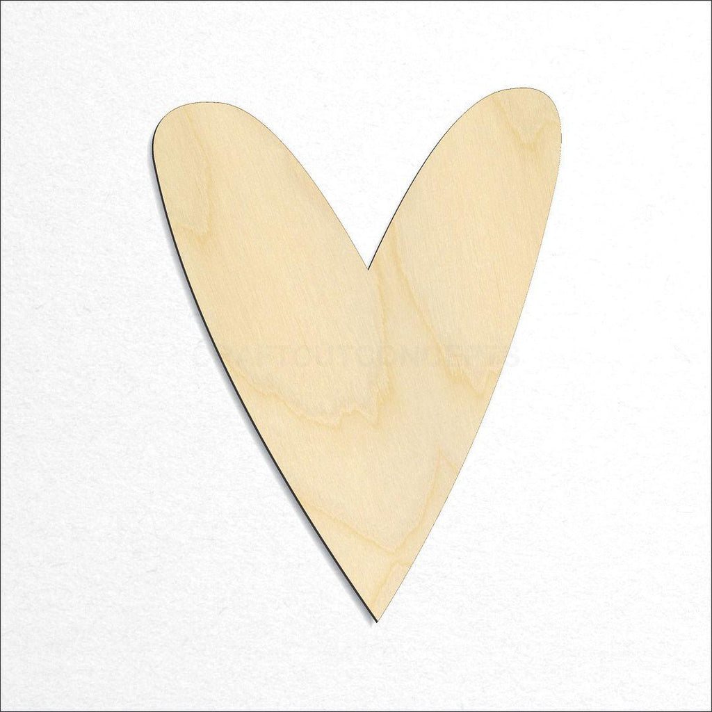 Wooden Heart craft shape available in sizes of 1 inch and up