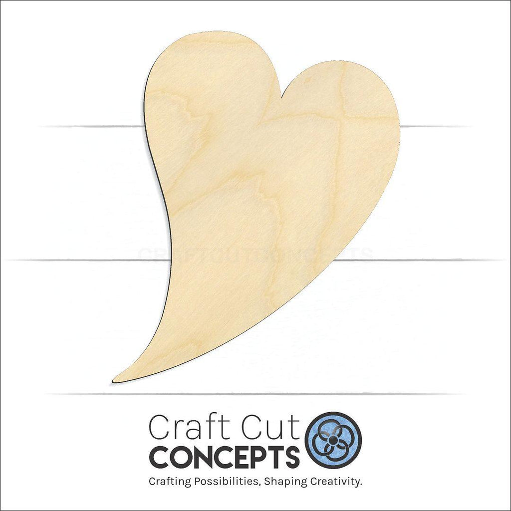 Craft Cut Concepts Logo under a wood Flying Heart craft shape and blank