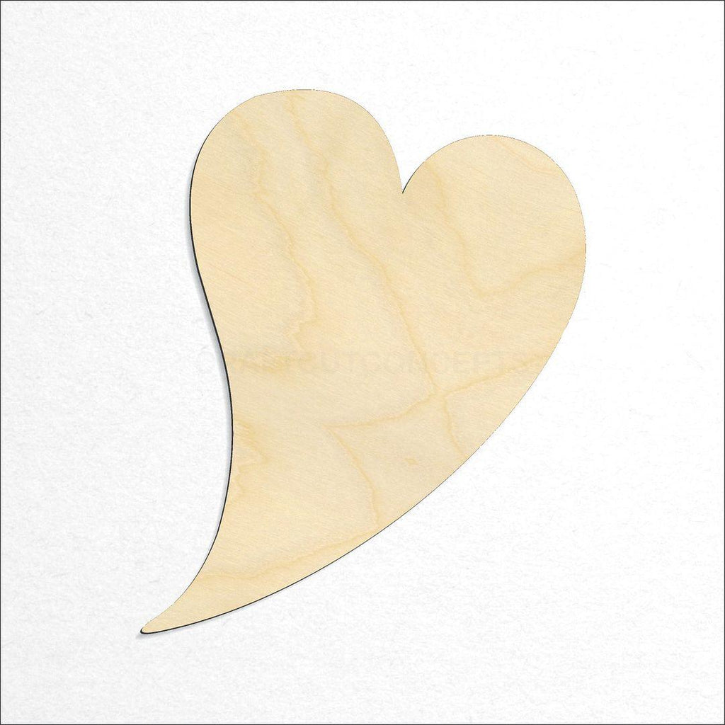 Wooden Flying Heart craft shape available in sizes of 1 inch and up