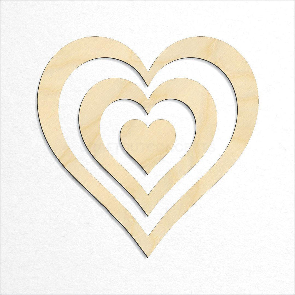 Wooden Pieced Heart craft shape available in sizes of 4 inch and up