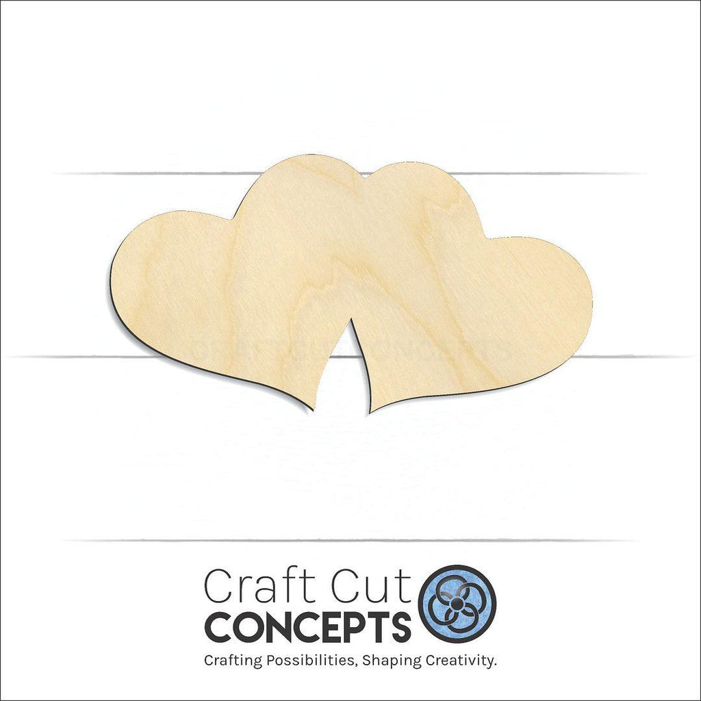 Craft Cut Concepts Logo under a wood Pair Heart craft shape and blank