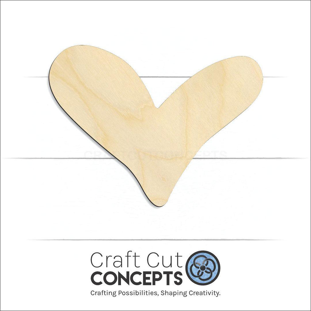 Craft Cut Concepts Logo under a wood Whimsical Heart craft shape and blank