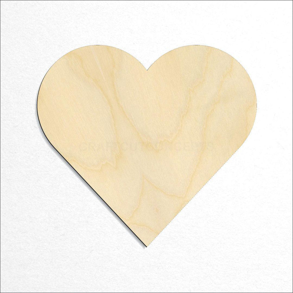 Wooden Valentines Heart craft shape available in sizes of 1 inch and up
