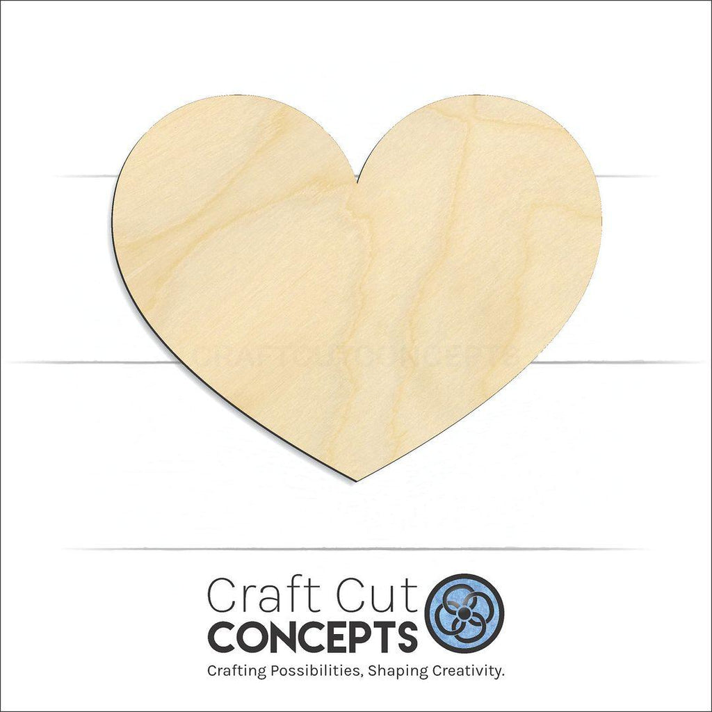 Craft Cut Concepts Logo under a wood Heart craft shape and blank