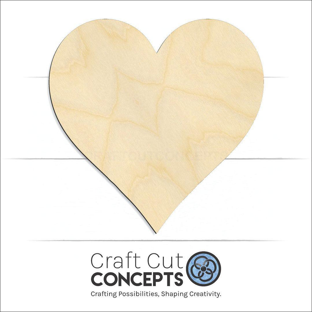 Craft Cut Concepts Logo under a wood Heart craft shape and blank