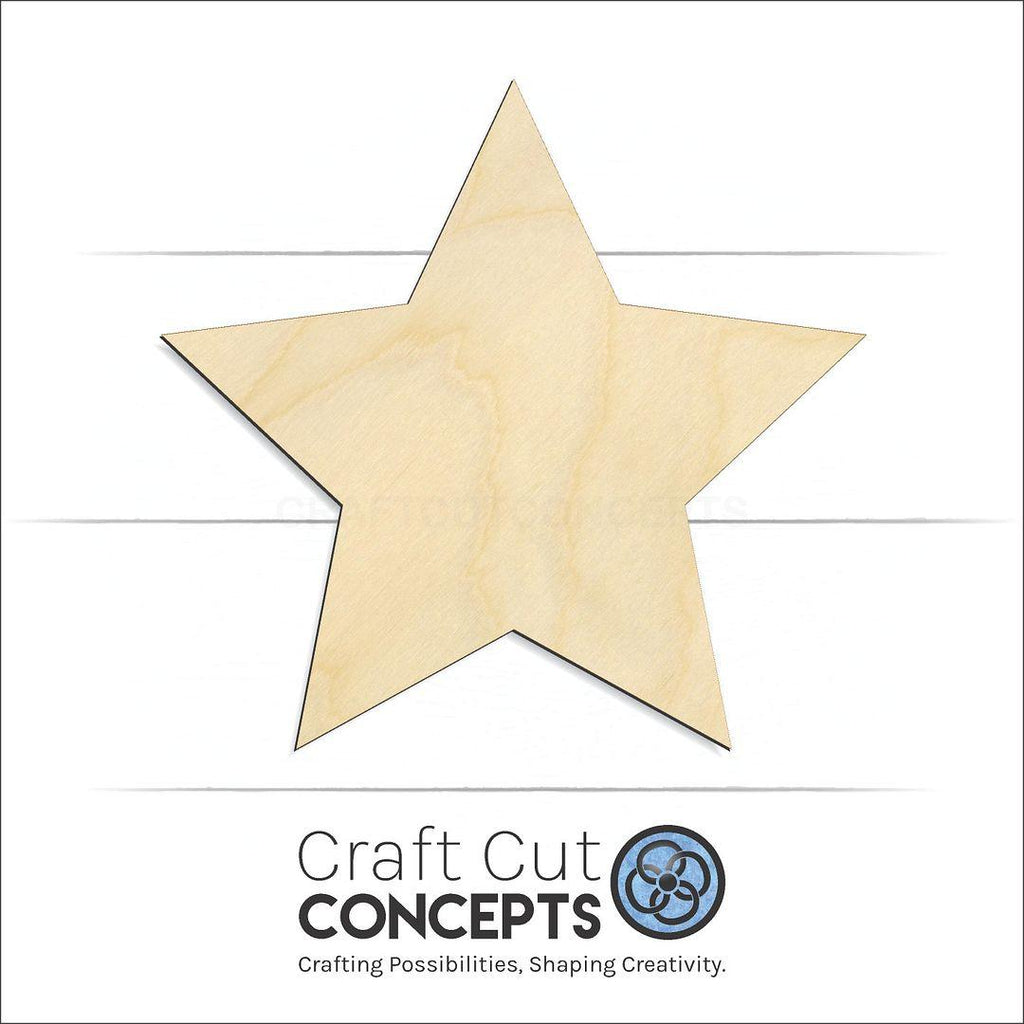 Craft Cut Concepts Logo under a wood Medium Star craft shape and blank