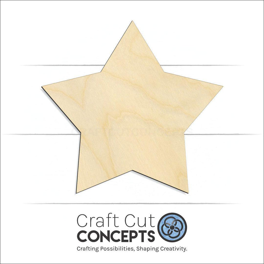 Craft Cut Concepts Logo under a wood Fat Star craft shape and blank