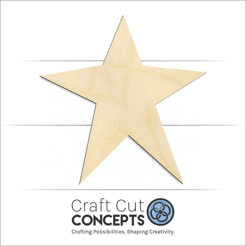 Craft Cut Concepts Logo under a wood Star  craft shape and blank