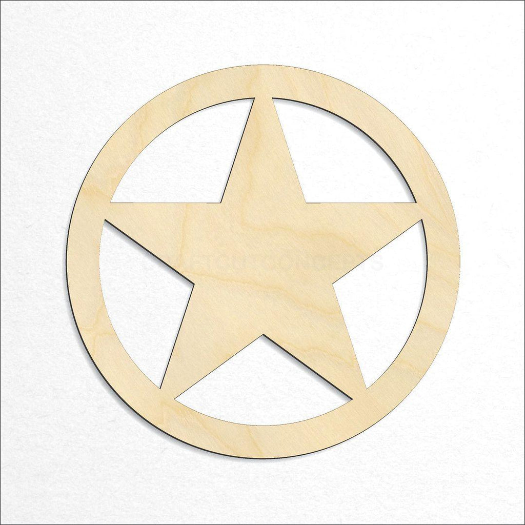 Wooden Circle Star craft shape available in sizes of 2 inch and up