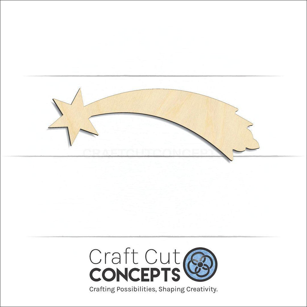 Craft Cut Concepts Logo under a wood Shooting Star craft shape and blank