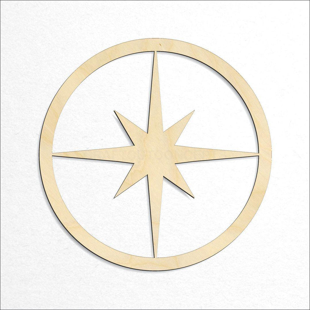 Wooden Circled Star craft shape available in sizes of 3 inch and up