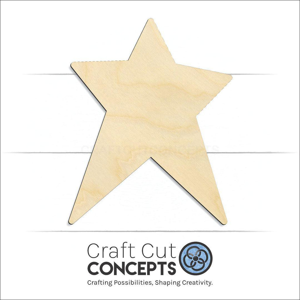 Craft Cut Concepts Logo under a wood Star craft shape and blank