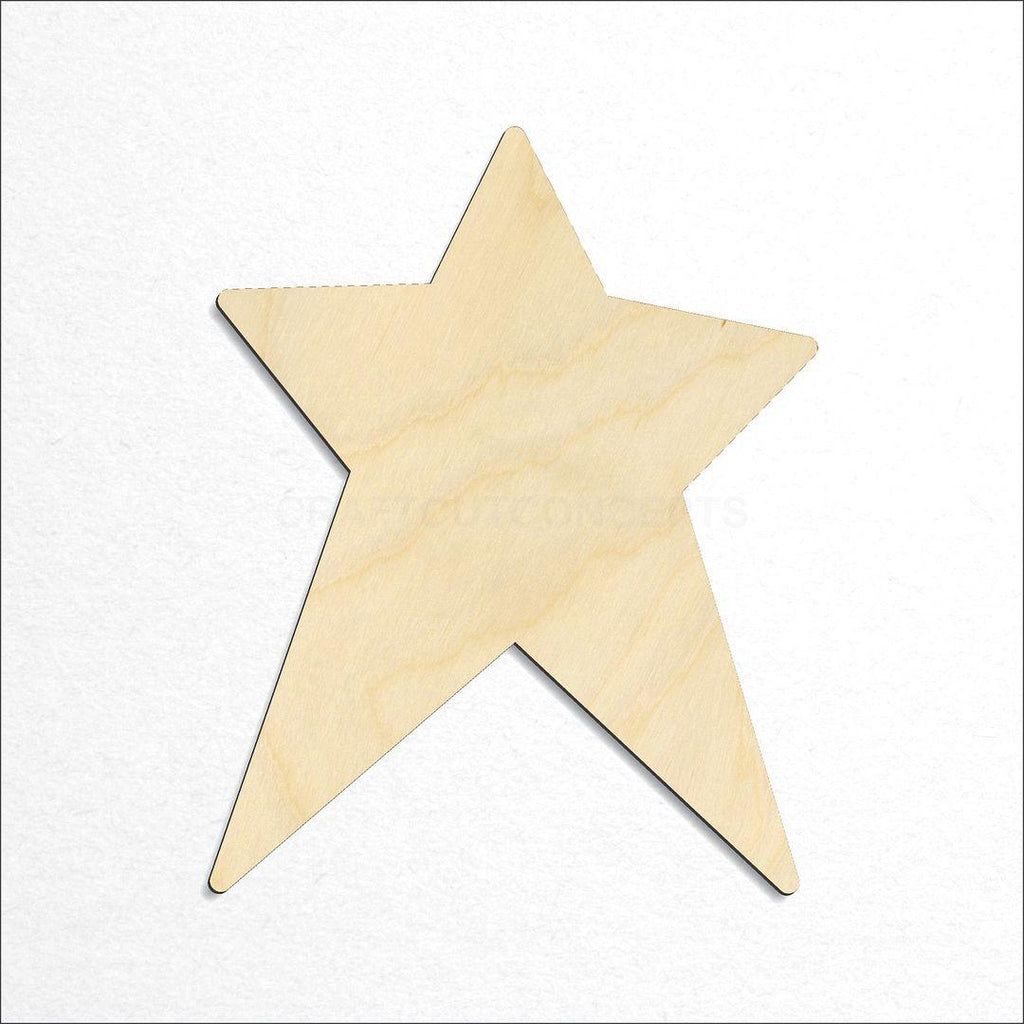 Wooden Star craft shape available in sizes of 1 inch and up