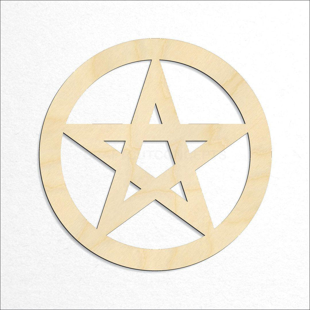 Wooden Circled Star craft shape available in sizes of 1 inch and up