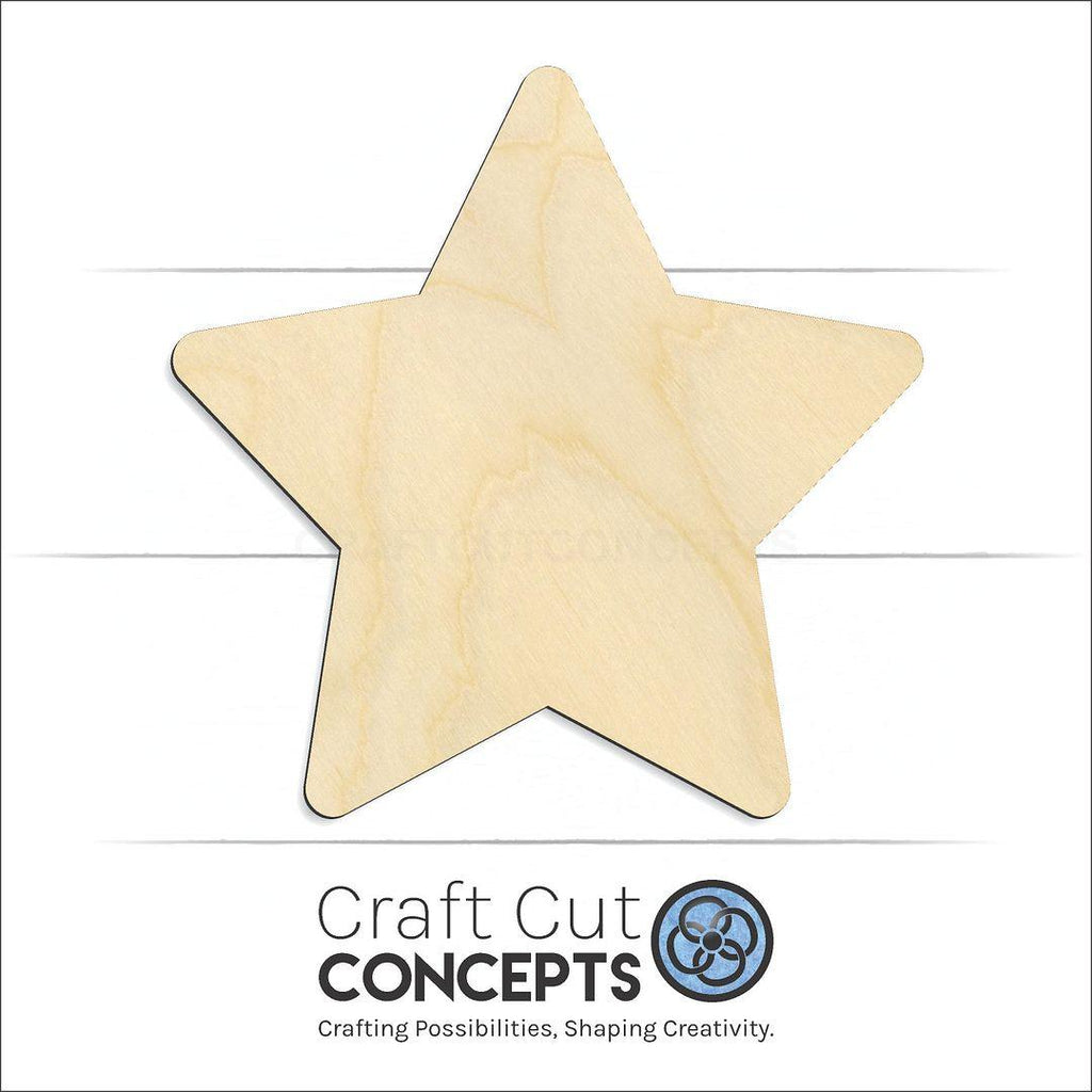 Craft Cut Concepts Logo under a wood Star craft shape and blank