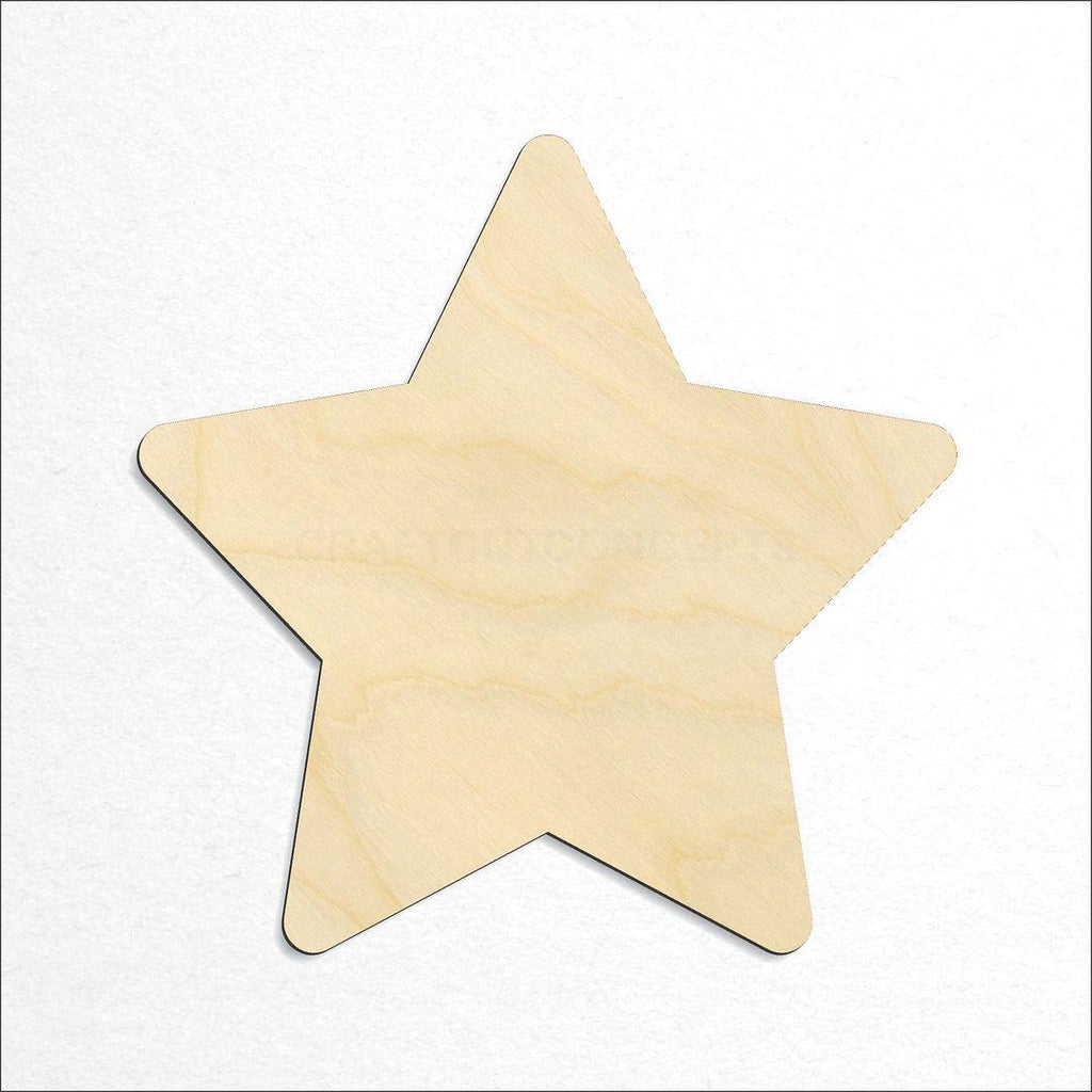 Wooden Star craft shape available in sizes of 1 inch and up