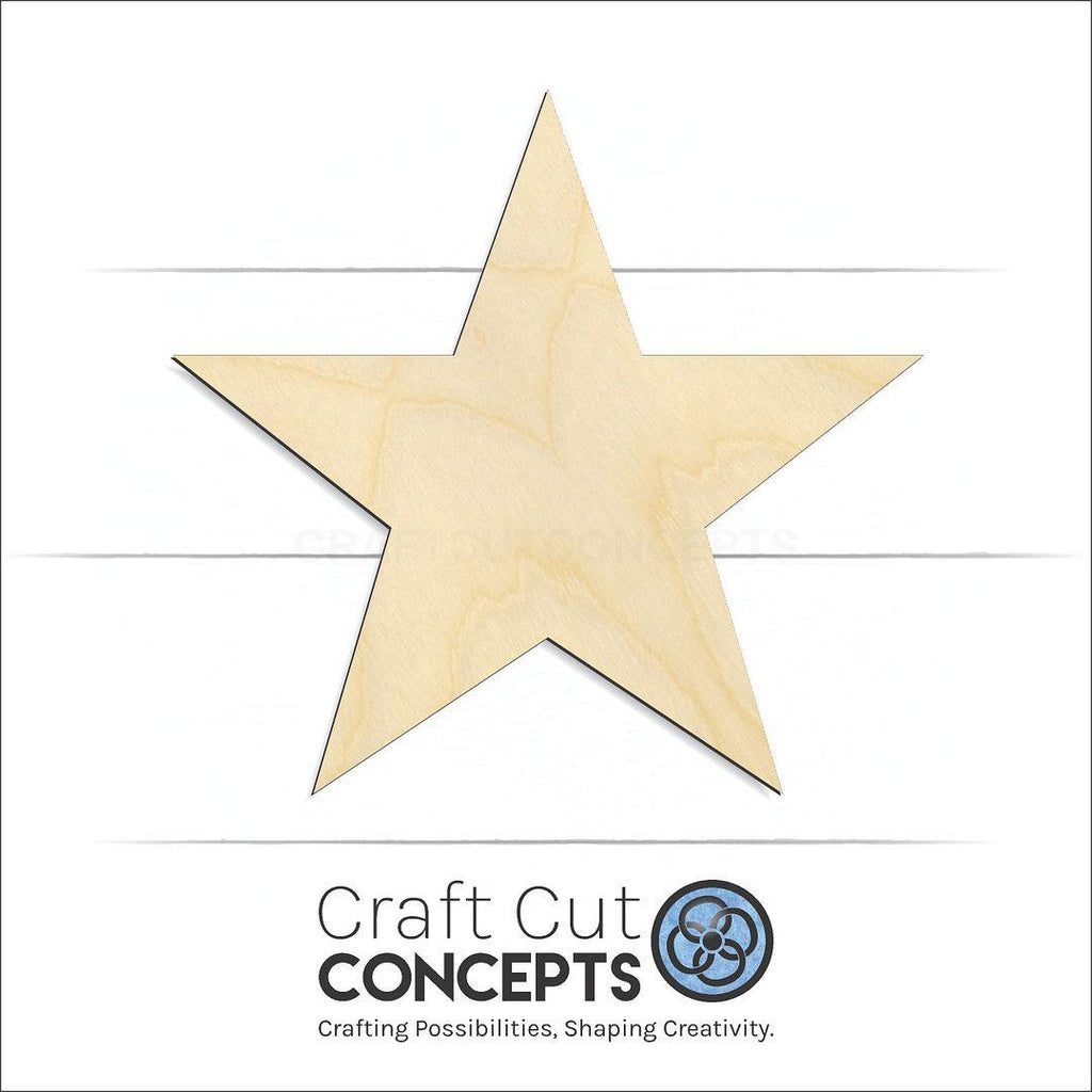 Craft Cut Concepts Logo under a wood Star craft shape and blank