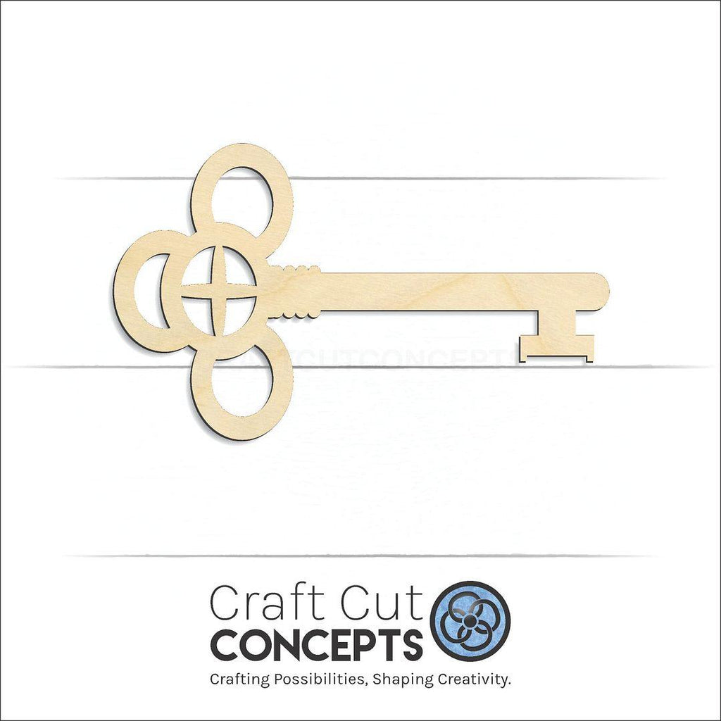 Craft Cut Concepts Logo under a wood Skeleton Key-3 craft shape and blank