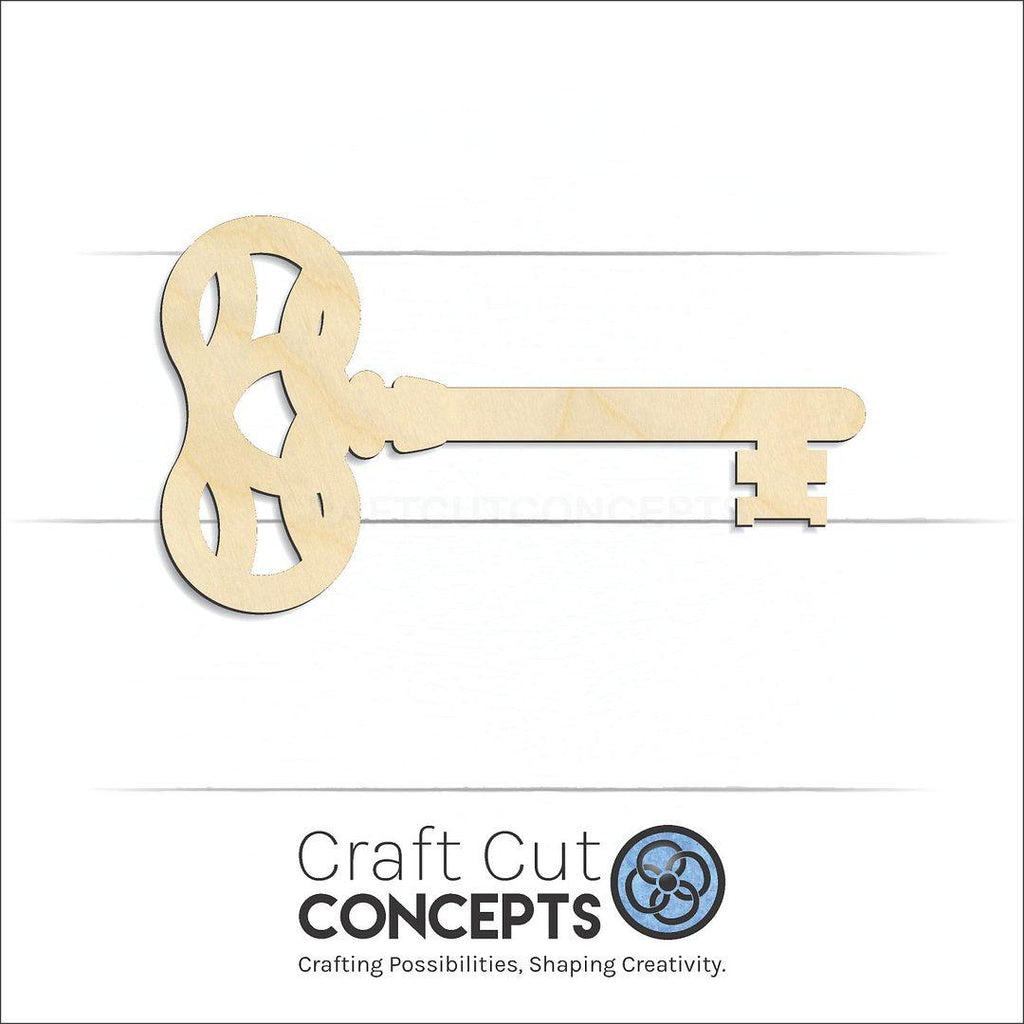 Craft Cut Concepts Logo under a wood Skeleton Key-5 craft shape and blank