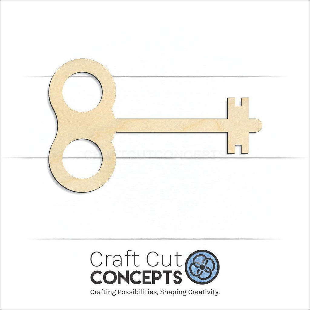 Craft Cut Concepts Logo under a wood Skeleton Key-6 craft shape and blank