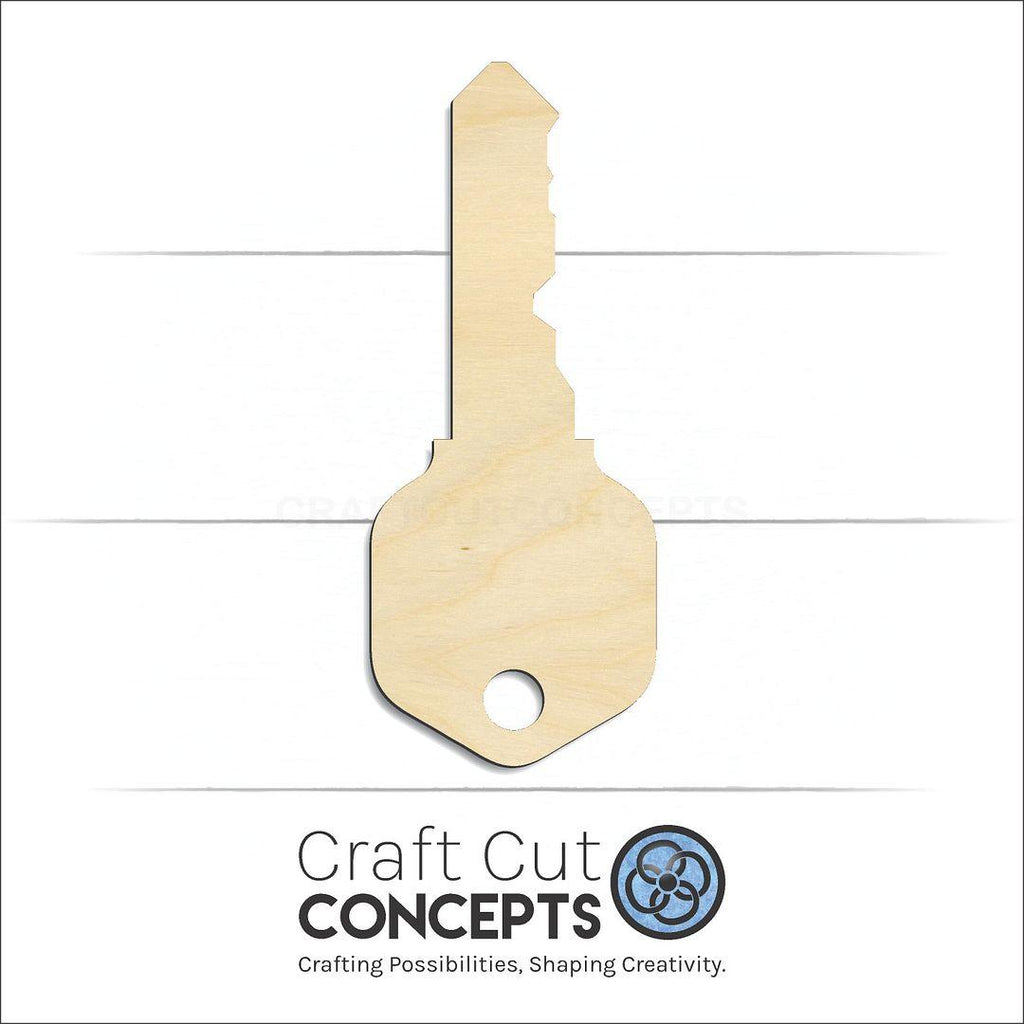 Craft Cut Concepts Logo under a wood House Key craft shape and blank