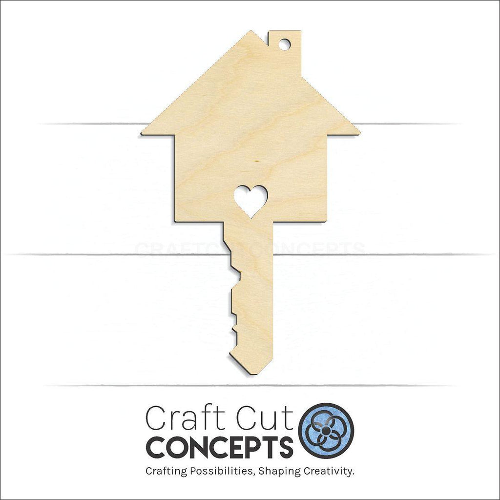 Craft Cut Concepts Logo under a wood House Top Key craft shape and blank