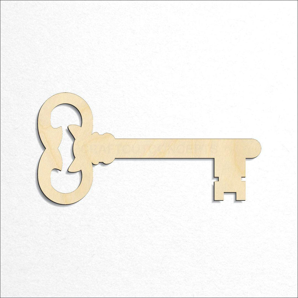 Wooden Skeleton Key craft shape available in sizes of 2 inch and up