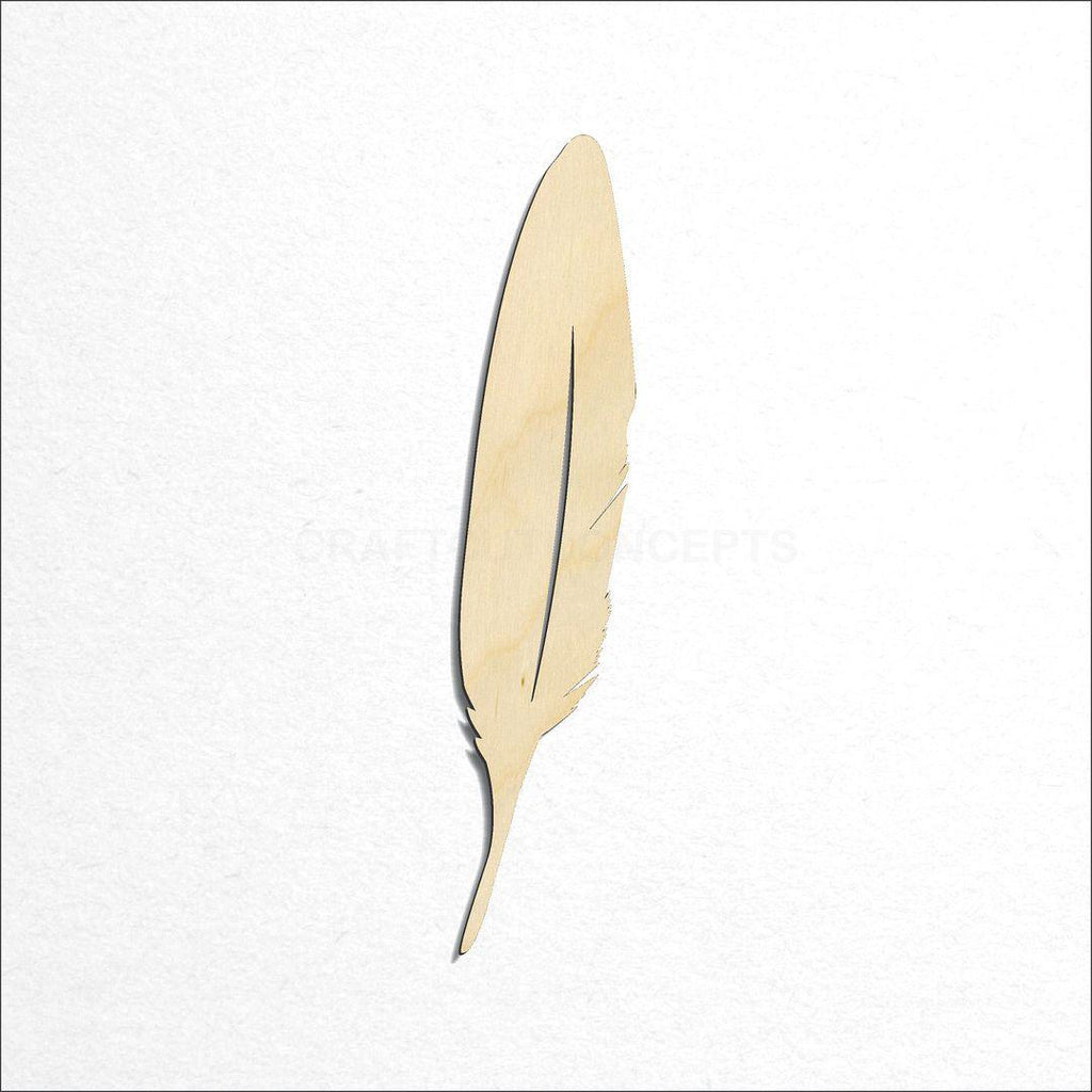 Wooden Feather-5 craft shape available in sizes of 3 inch and up