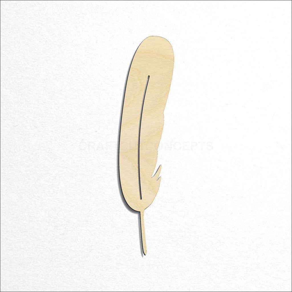 Wooden Feather-7 craft shape available in sizes of 3 inch and up