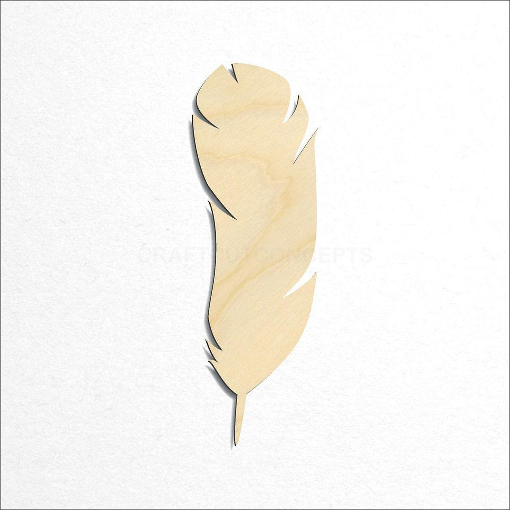 Wooden Feather-8 craft shape available in sizes of 3 inch and up