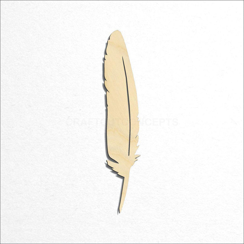 Wooden Feather craft shape available in sizes of 3 inch and up