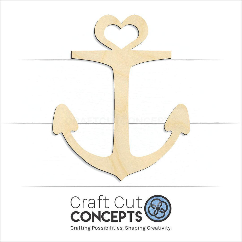 Craft Cut Concepts Logo under a wood Anchor-4 craft shape and blank