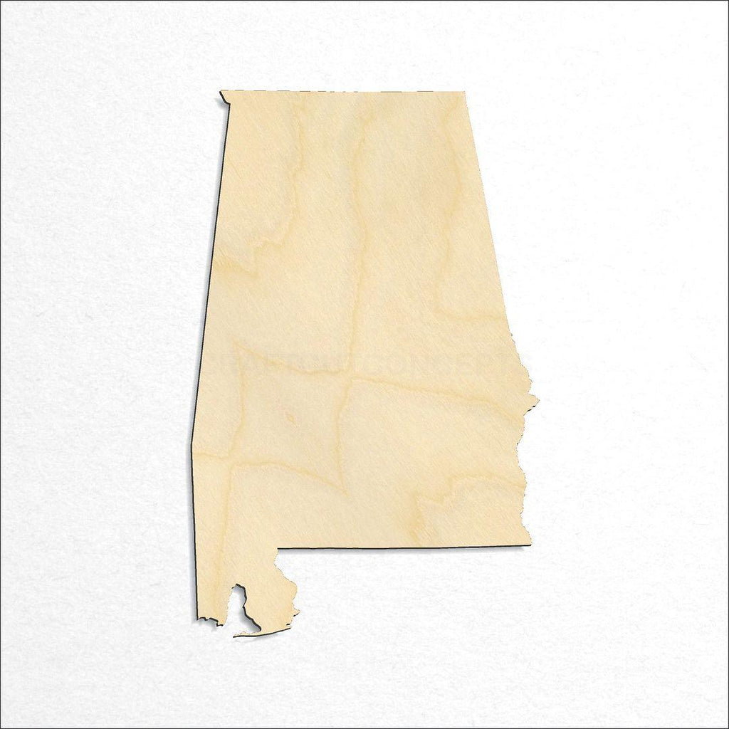 Wooden State - Alabama craft shape available in sizes of 1 inch and up