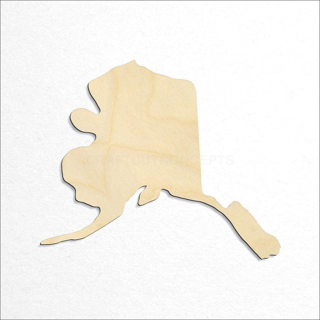 Wooden State - Alaska CRAFTY craft shape available in sizes of 2 inch and up