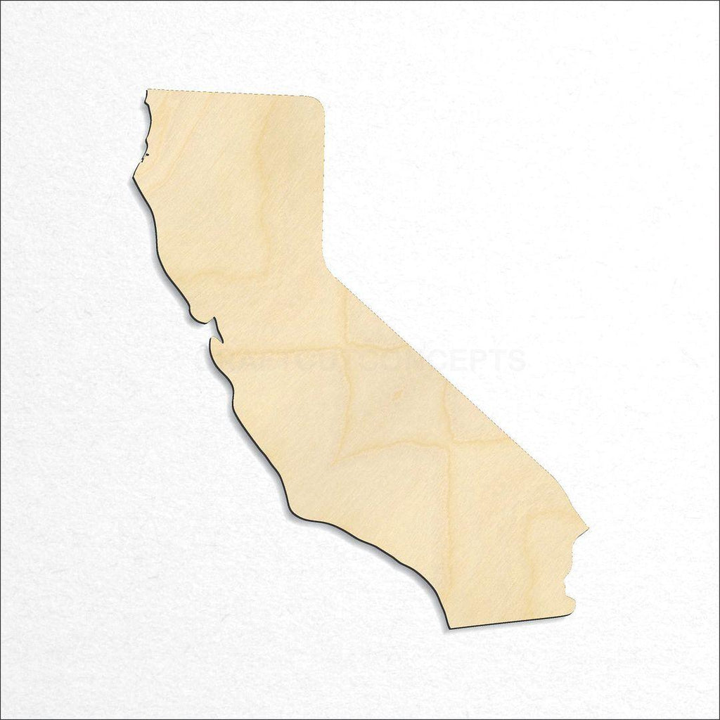 Wooden State - California CRAFTY craft shape available in sizes of 1 inch and up