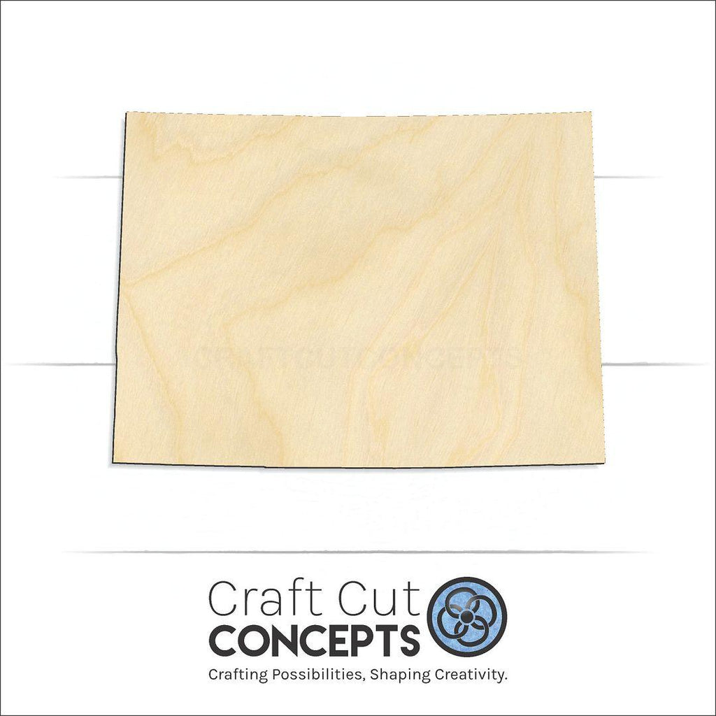 Craft Cut Concepts Logo under a wood State - Colorado craft shape and blank