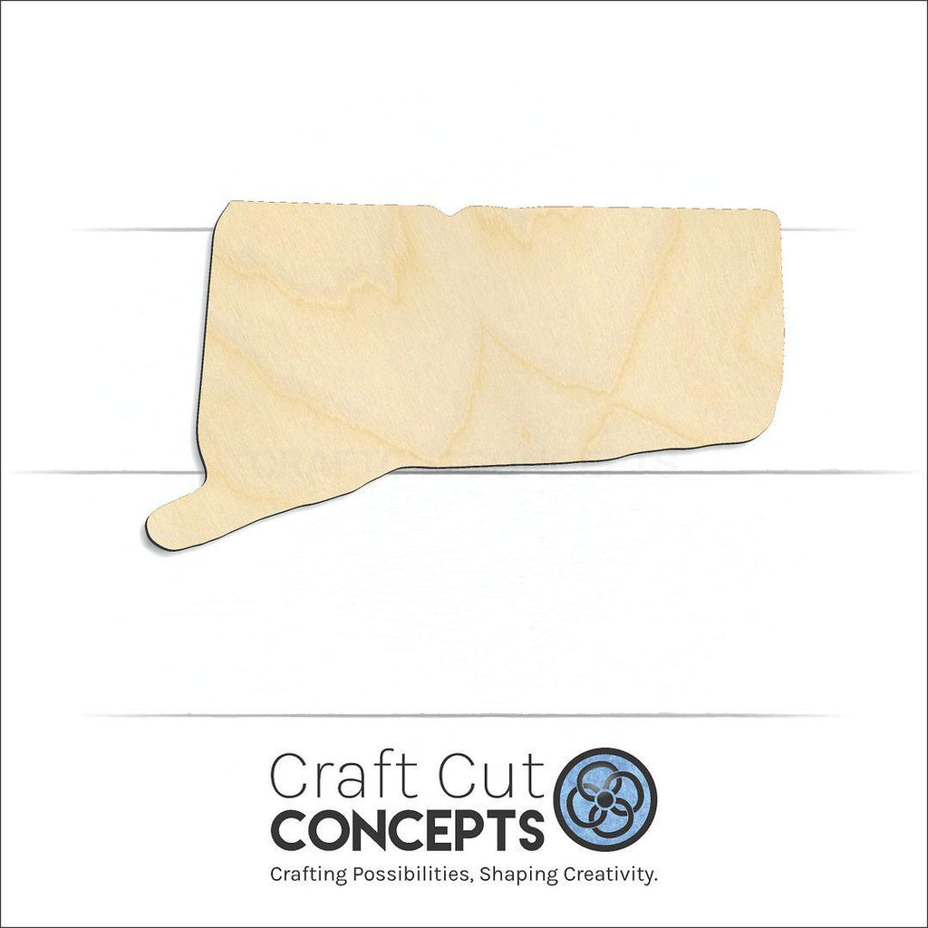 Craft Cut Concepts Logo under a wood State - Conneticut CRAFTY craft shape and blank