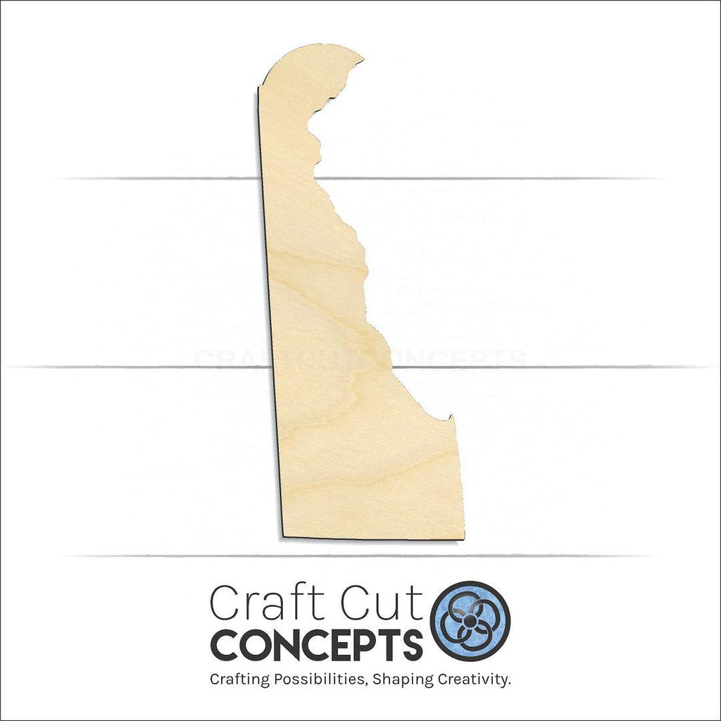 Craft Cut Concepts Logo under a wood State - Delaware CRAFTY craft shape and blank