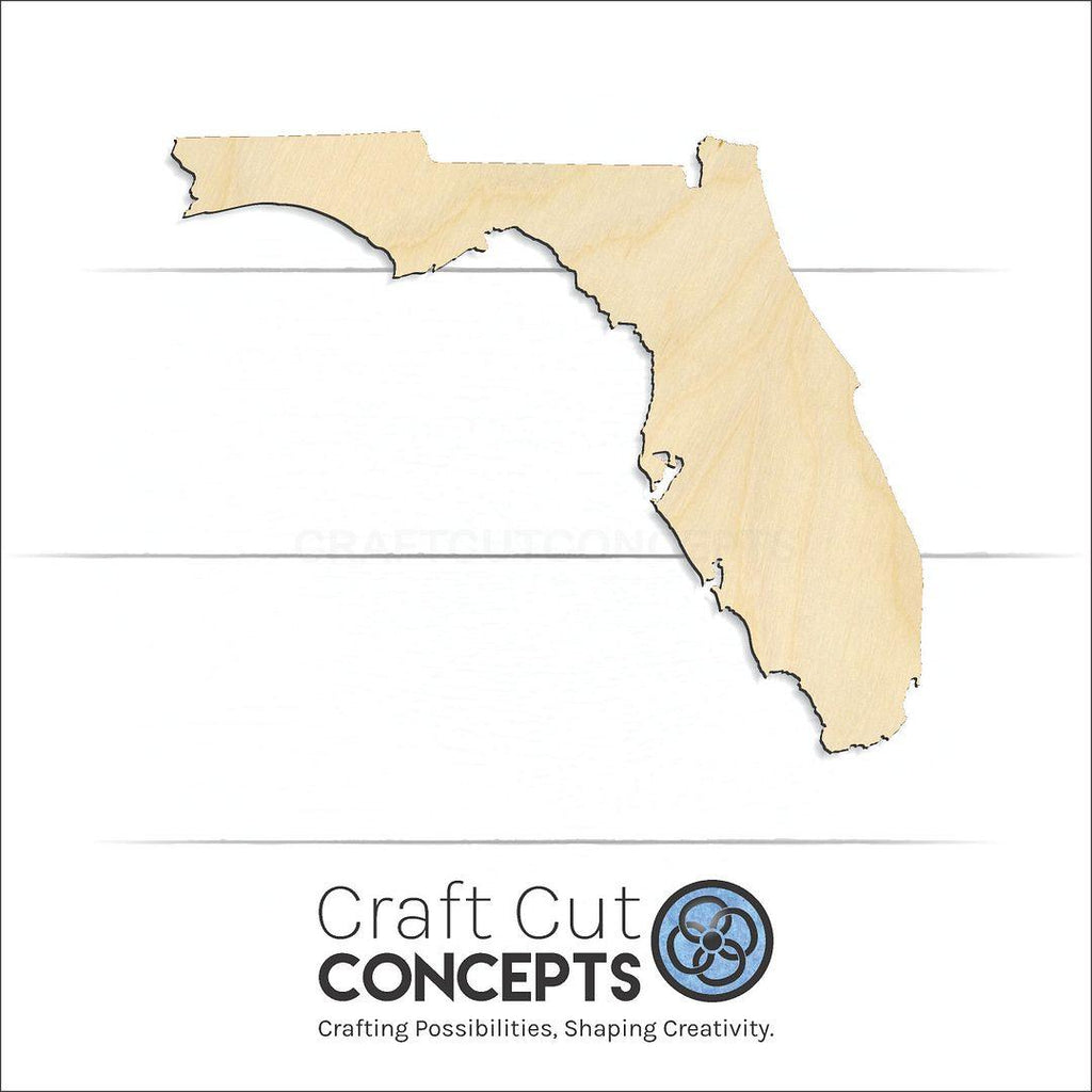 Craft Cut Concepts Logo under a wood State - Florida craft shape and blank