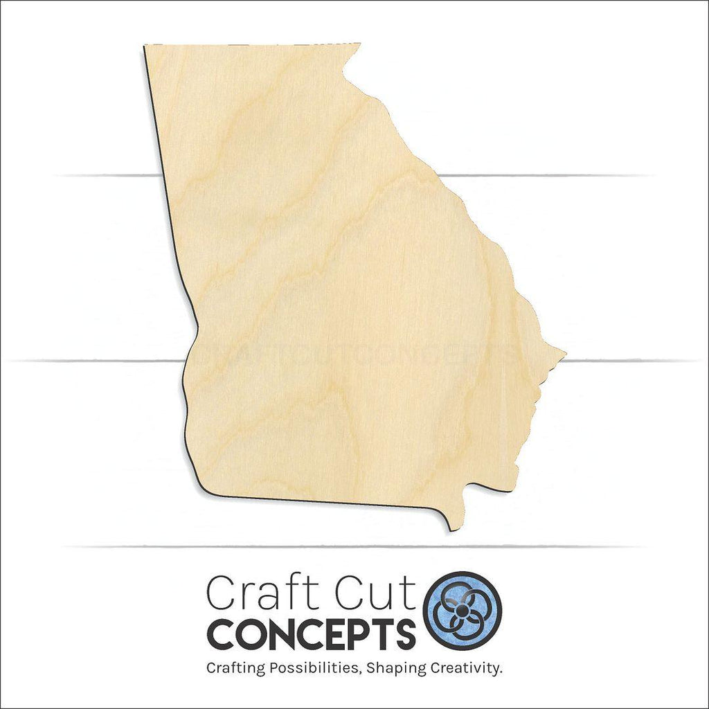 Craft Cut Concepts Logo under a wood State - Georgia CRAFTY craft shape and blank